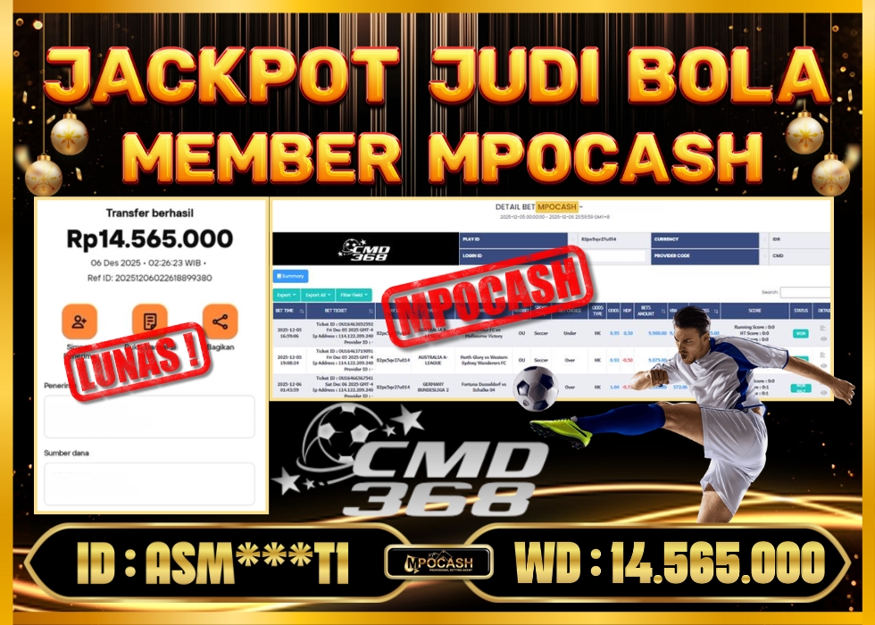 MPOCASH JACKPOT JUDI BOLA